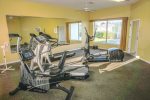 Enjoy exercising in the airconditioned indoor fitness center.